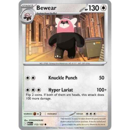 ME01: Mega Evolution - 112/132 - Bewear - Reverse Holo