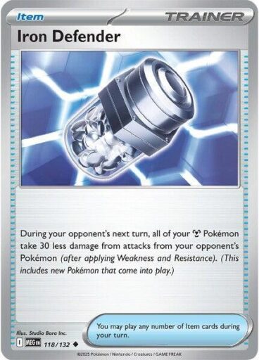 ME01: Mega Evolution - 118/132 - Iron Defender - Reverse Holo
