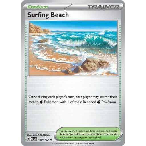 ME01: Mega Evolution - 129/132 - Surfing Beach - Reverse Holo