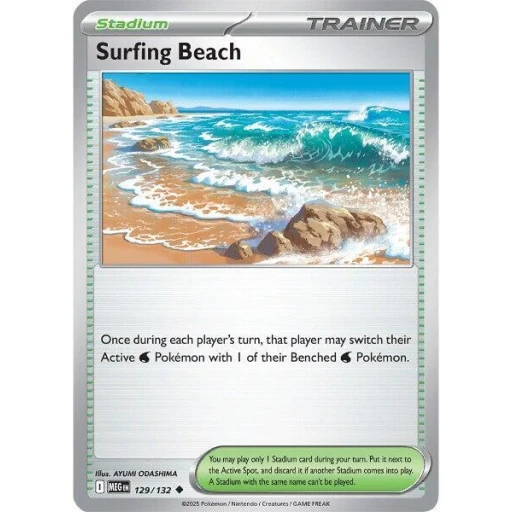 ME01: Mega Evolution - 129/132 - Surfing Beach - Reverse Holo