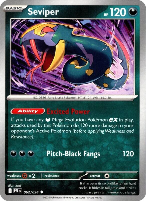 ME02: Phantasmal Flames - 062/094 - Seviper - Reverse Holo
