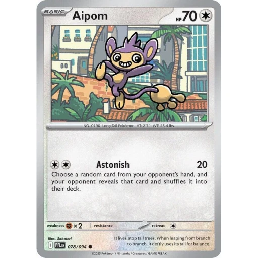 ME02: Phantasmal Flames - 078/094 - Aipom - Reverse Holo