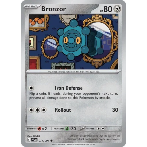 ME02: Phantasmal Flames - 071/094 - Bronzor - Reverse Holo