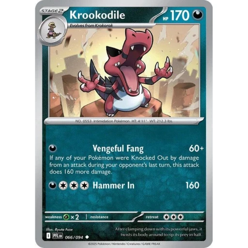 ME02: Phantasmal Flames - 066/094 - Krookodile - Reverse Holo