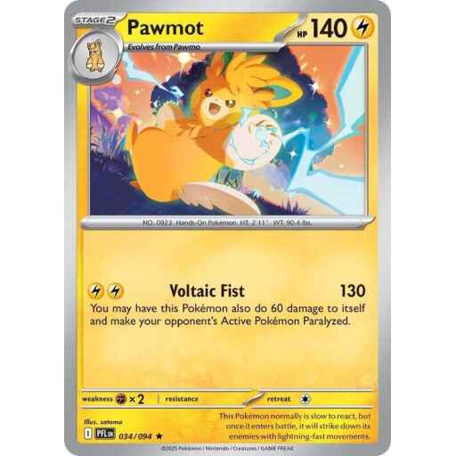 ME02: Phantasmal Flames - 034/094 - Pawmot - Reverse Holo