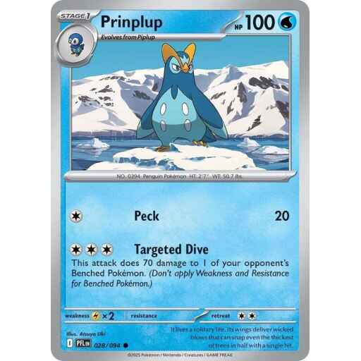 ME02: Phantasmal Flames - 028/094 - Prinplup - Reverse Holo