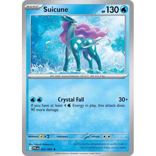 ME02: Phantasmal Flames - 026/094 - Suicune - Reverse Holo
