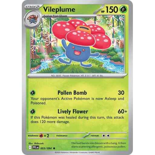 ME02: Phantasmal Flames - 003/094 - Vileplume - Reverse Holo