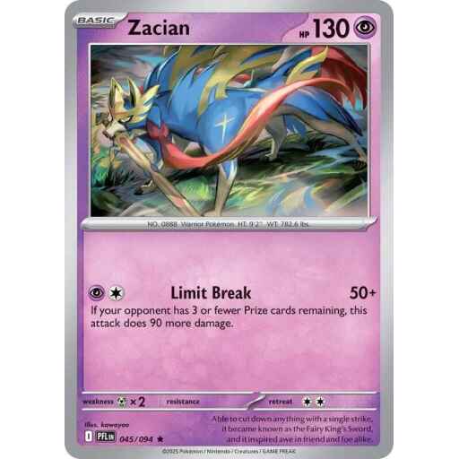 ME02: Phantasmal Flames - 045/094 - Zacian - Reverse Holo