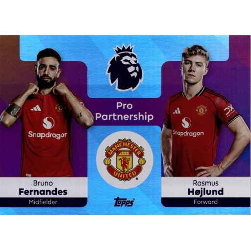 Topps Premier League 2025-26 Pro Partnership Bruno Fernandes Rasmus Højlund