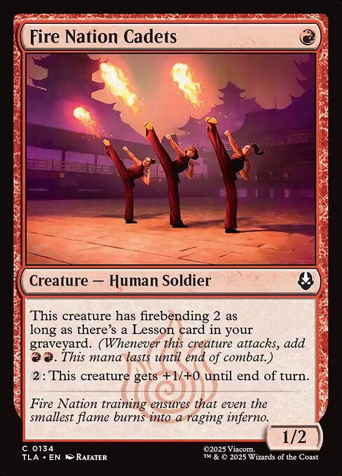 Avatar: The Last Airbender - 134 - Fire Nation Cadets - Common - R - Foil (Front)