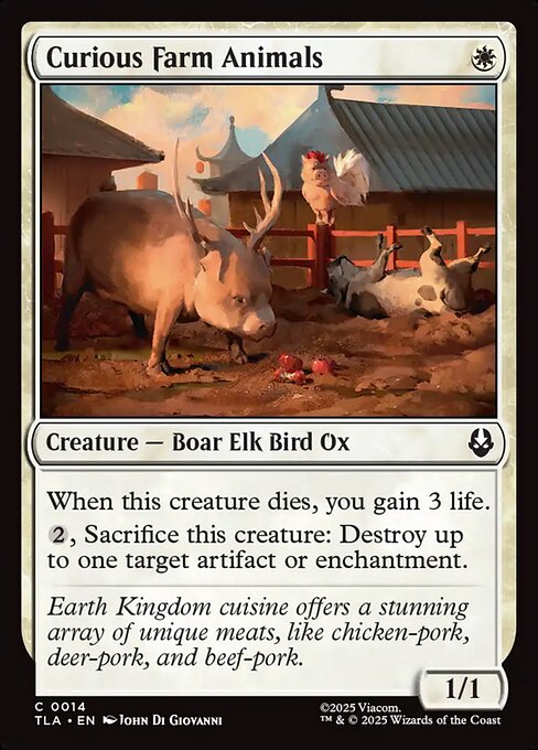 Avatar: The Last Airbender - 14 - Curious Farm Animals - Common - W - Foil (Front)