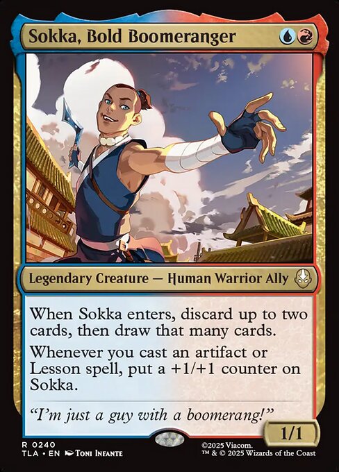 Avatar: The Last Airbender - 240 - Sokka, Bold Boomeranger - Rare - UR - Non-foil (Front)