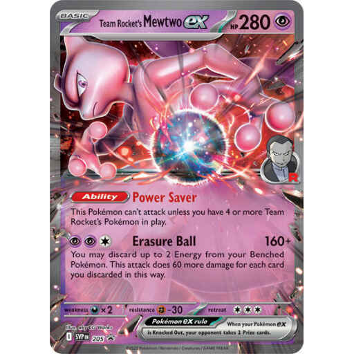 SV: Scarlet & Violet Promo Cards - 205 - Team Rocket's Mewtwo ex