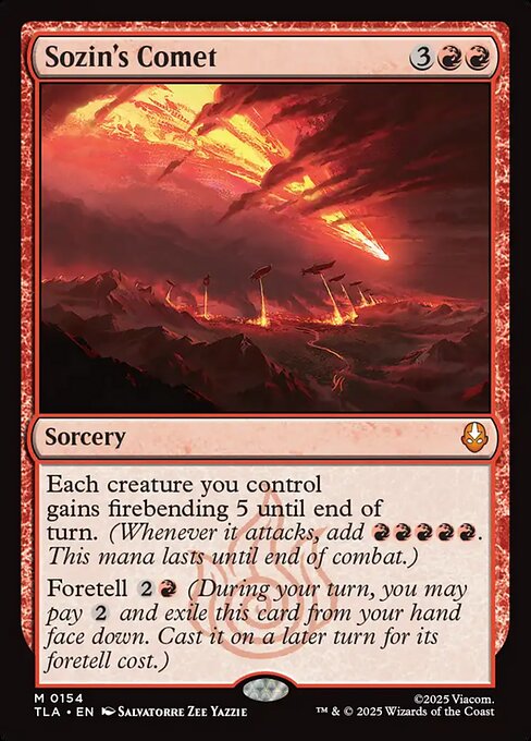 Avatar: The Last Airbender - 154 - Sozin's Comet - Mythic - R - Non-foil (Front)