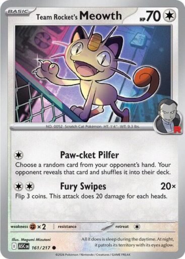 ME: Ascended Heroes - 161/217 - Team Rocket's Meowth