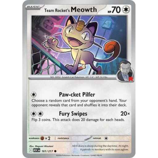 ME: Ascended Heroes - 161/217 - Team Rocket's Meowth
