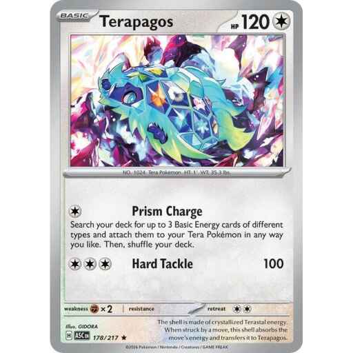 ME: Ascended Heroes - 178/217 - Terapagos - Reverse Holo