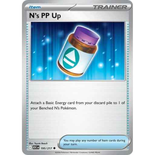ME: Ascended Heroes - 195/217 - N's PP Up - Reverse Holo