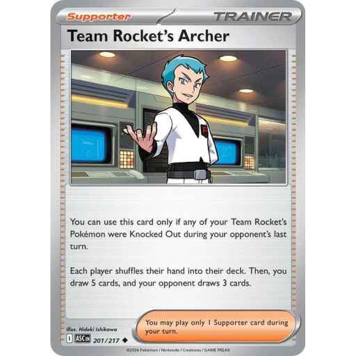 ME: Ascended Heroes - 201/217 - Team Rocket's Archer - Reverse Holo