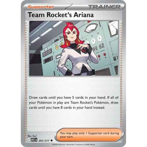 ME: Ascended Heroes - 202/217 - Team Rocket's Ariana - Reverse Holo