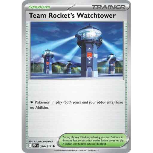 ME: Ascended Heroes - 210/217 - Team Rocket's Watchtower - Reverse Holo