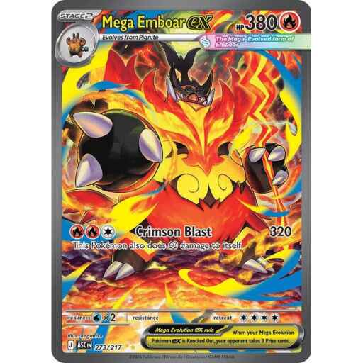 ME: Ascended Heroes - 273/217 - Mega Emboar ex