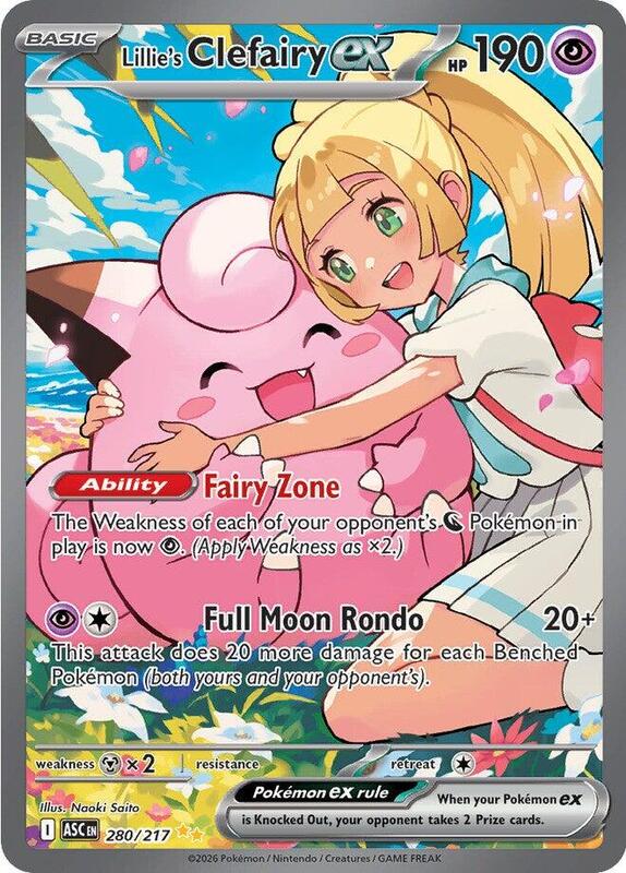 ME: Ascended Heroes - 280/217 - Lillie's Clefairy ex