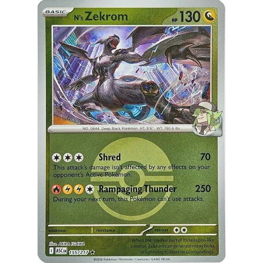 ME: Ascended Heroes - 155/217 - N's Zekrom (Poke Ball) - Reverse Holo