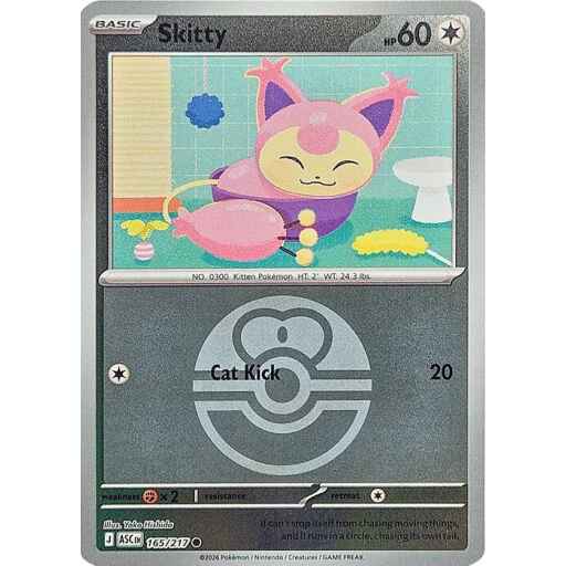 ME: Ascended Heroes - 165/217 - Skitty (Love Ball) - Reverse Holo