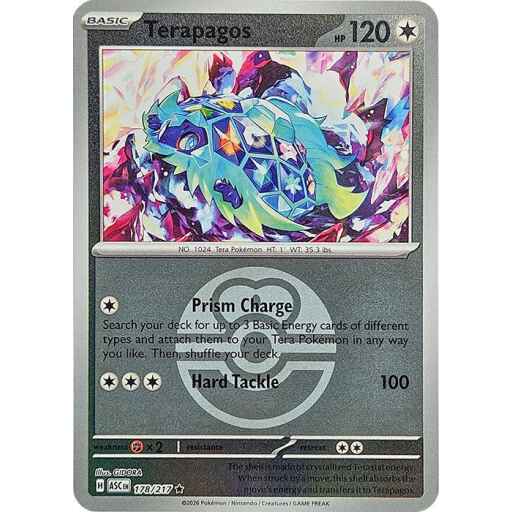 ME: Ascended Heroes - 178/217 - Terapagos (Love Ball) - Reverse Holo