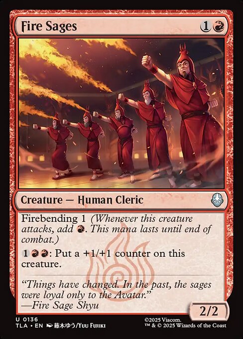 Avatar: The Last Airbender - 136 - Fire Sages - Uncommon - R - Foil (Front)
