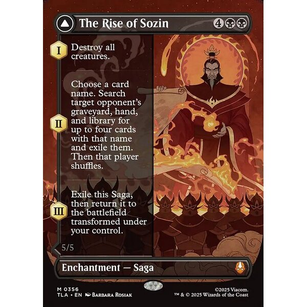 Avatar: The Last Airbender - 356 - The Rise of Sozin // Fire Lord Sozin - Mythic - C - Non-foil (Front)