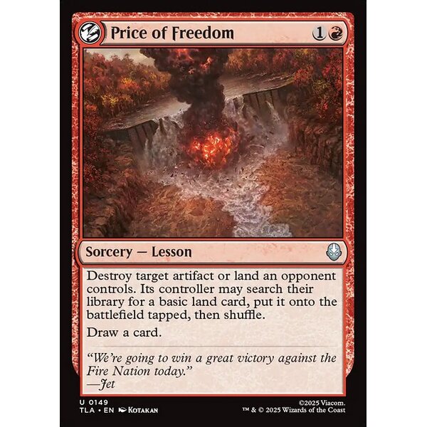 Avatar: The Last Airbender - 149 - Price of Freedom - Uncommon - R - Foil (Front)