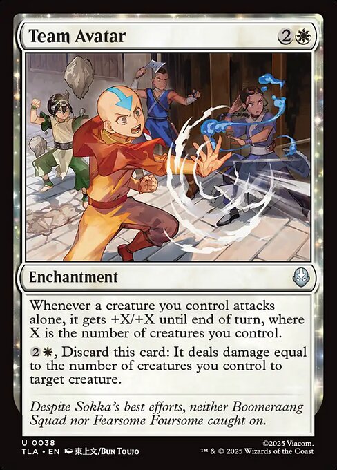 Avatar: The Last Airbender - 38 - Team Avatar - Uncommon - W - Non-foil (Front)