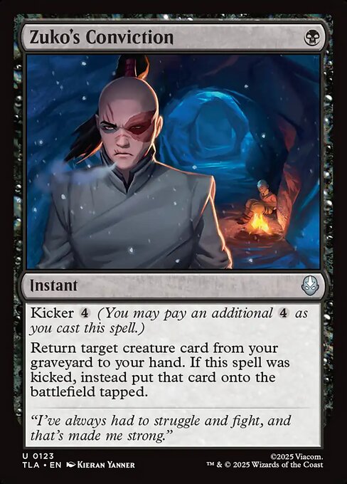 Avatar: The Last Airbender - 123 - Zuko's Conviction - Uncommon - B - Non-foil (Front)