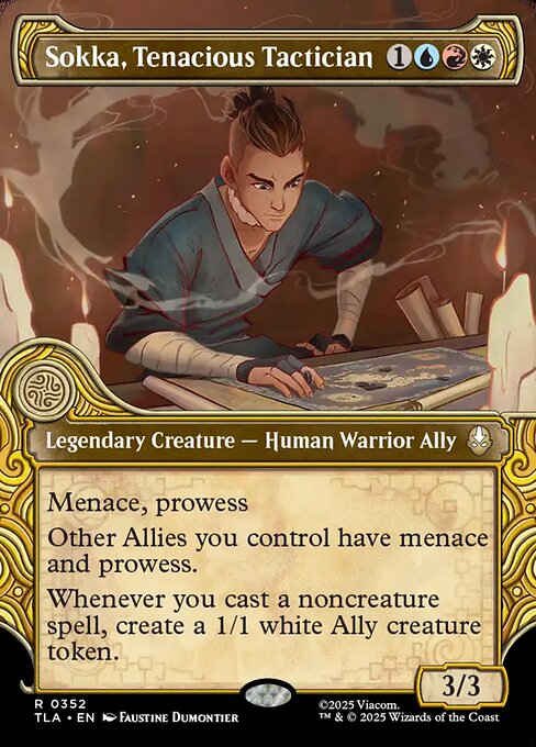 Avatar: The Last Airbender - 352 - Sokka, Tenacious Tactician - Rare - Multi - Non-foil (Front)