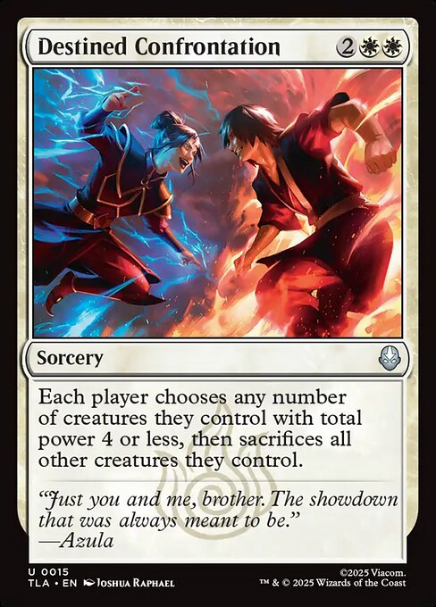 Avatar: The Last Airbender - 15 - Destined Confrontation - Uncommon - W - Non-foil (Front)