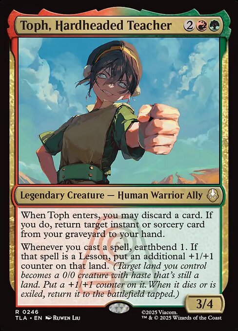 Avatar: The Last Airbender - 246 - Toph, Hardheaded Teacher - Rare - RG - Foil (Front)