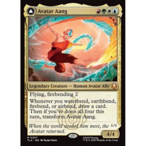 Avatar: The Last Airbender - 207 - Avatar Aang // Aang, Master of Elements - Mythic - C - Foil (Front)