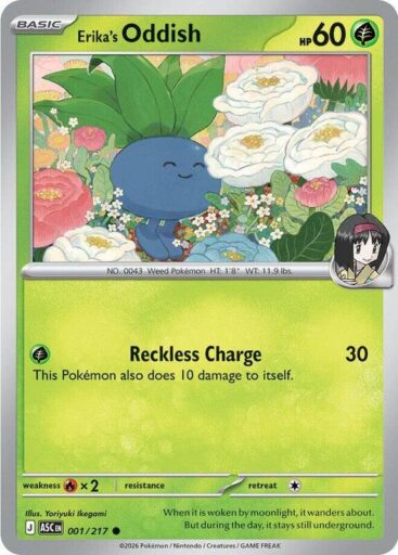 ME: Ascended Heroes - 001/217 - Erika's Oddish