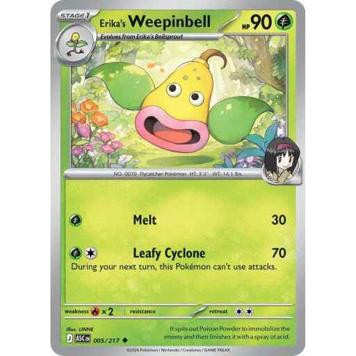 ME: Ascended Heroes - 005/217 - Erika's Weepinbell