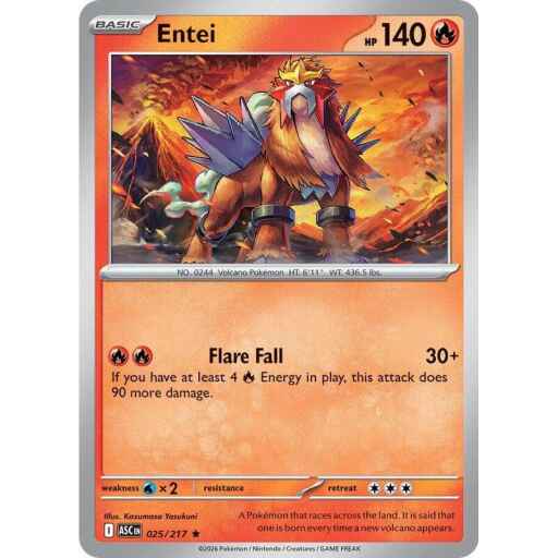ME: Ascended Heroes - 025/217 - Entei - Reverse Holo