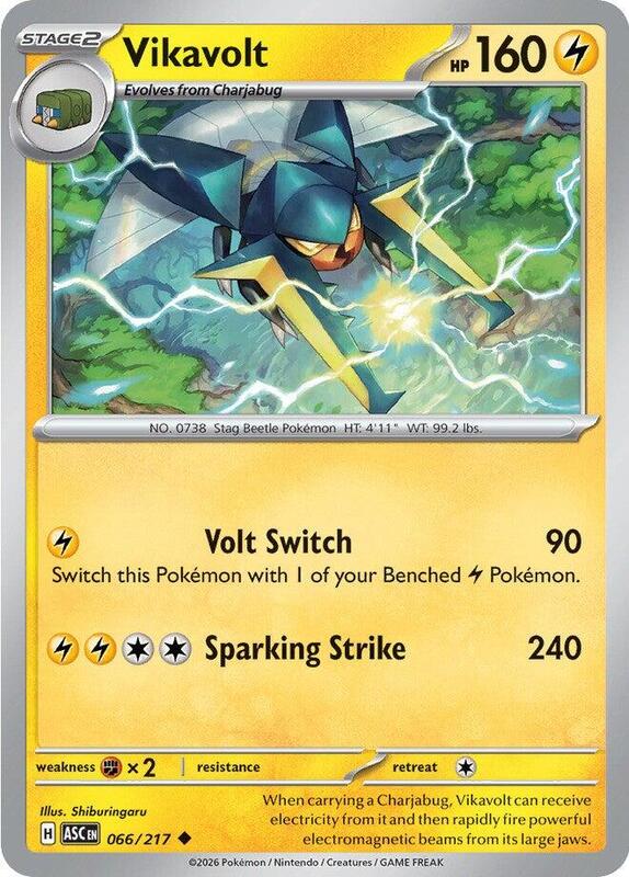 ME: Ascended Heroes - 066/217 - Vikavolt - Reverse Holo