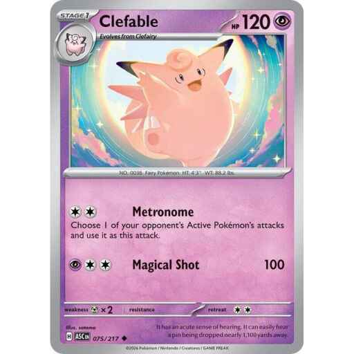 ME: Ascended Heroes - 075/217 - Clefable