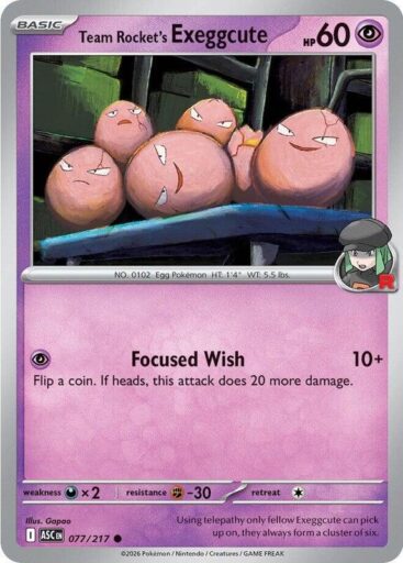 ME: Ascended Heroes - 077/217 - Team Rocket's exeggcute