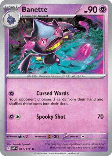 ME: Ascended Heroes - 091/217 - Banette