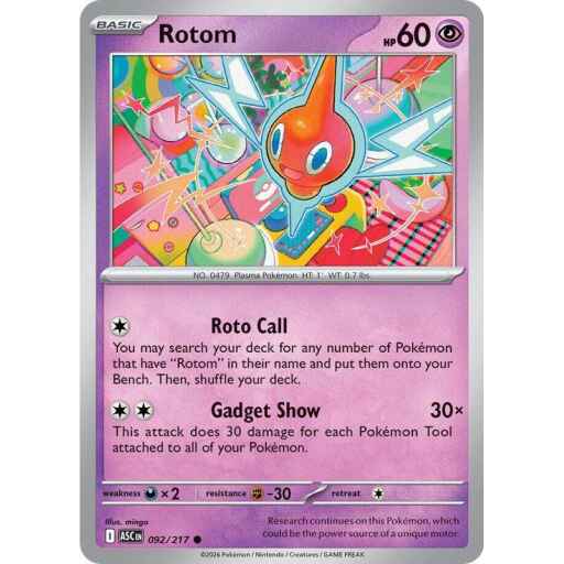 ME: Ascended Heroes - 092/217 - Rotom - Reverse Holo