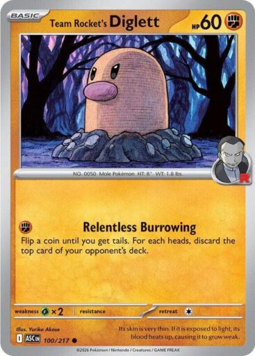 ME: Ascended Heroes - 100/217 - Team Rocket's Diglett