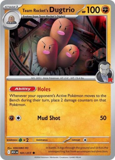ME: Ascended Heroes - 101/217 - Team Rocket's Dugtrio